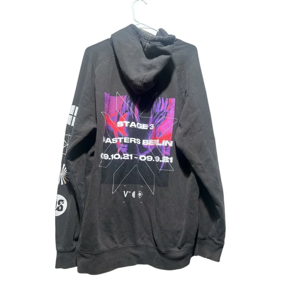 Rare Valorant 2021 VCT Berlin Video Game Yoru Sentinels Mens XL Gray Hoodie
